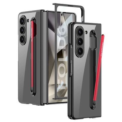 Transparent Case With Screen Protector & Tough Pen For Galaxy Z Fold  Series
