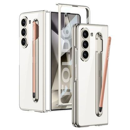 Transparent Case With Screen Protector & Tough Pen For Galaxy Z Fold  Series