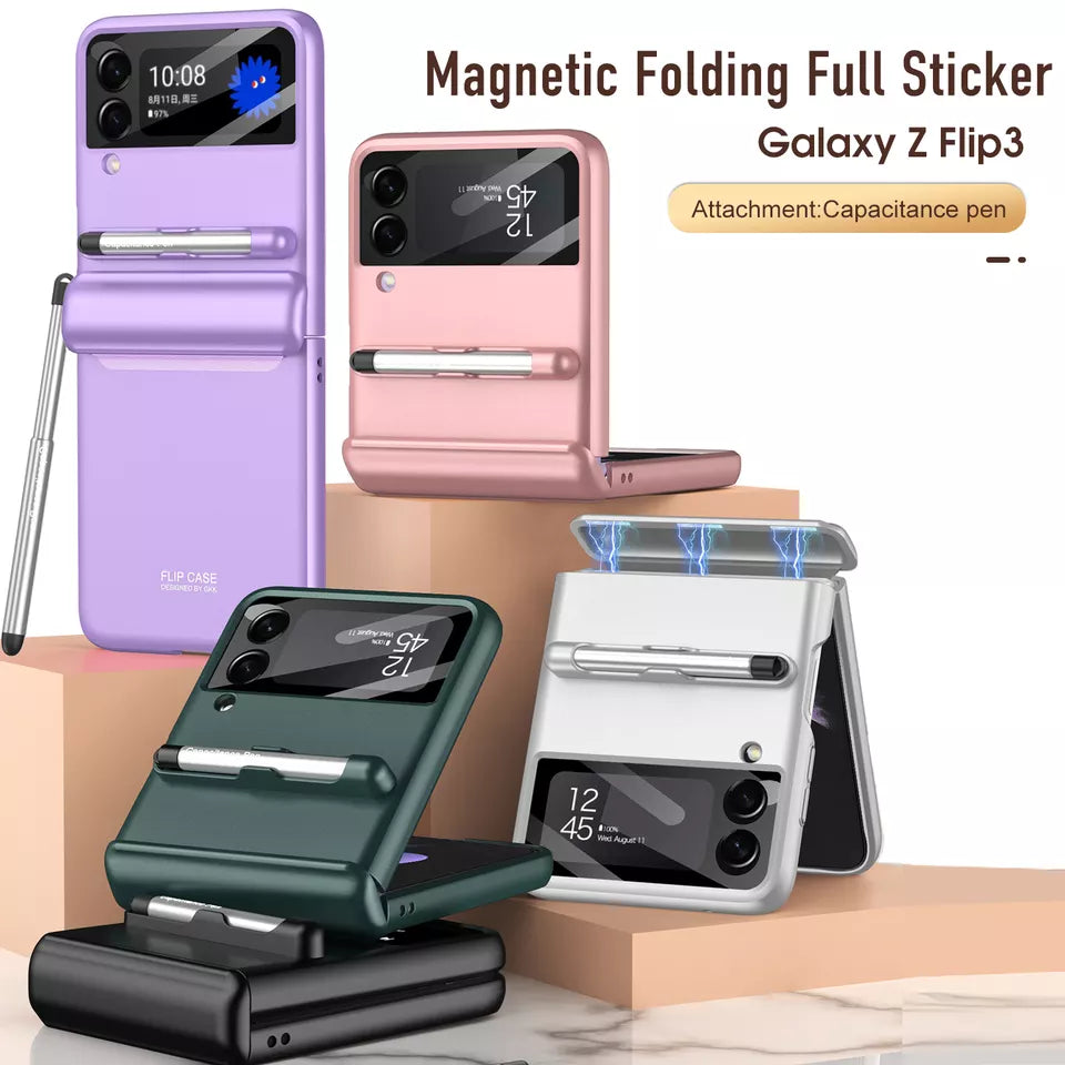 Magnetic Hard Matte Protective Back Cover For Galaxy Z Flip3
