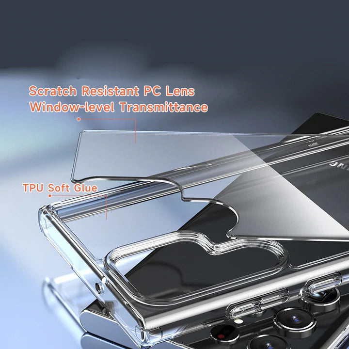 Transparent Crystal Cover For Samsung Galaxy S22 Ultra
