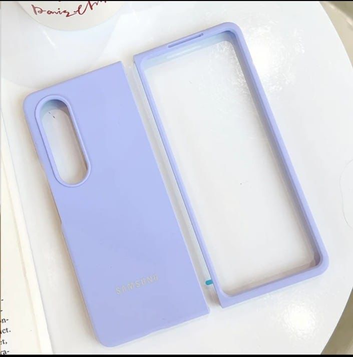 Galaxy Z Fold Series Silicon Case Liquid Silicon Inner Fabric with Logo