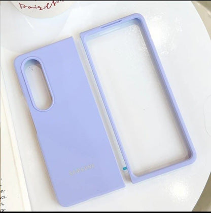 Galaxy Z Fold Series Silicon Case Liquid Silicon Inner Fabric with Logo