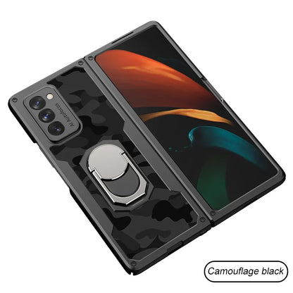 Galaxy Z Fold 3 Foldable Shockproof PC Case with Ring Holder