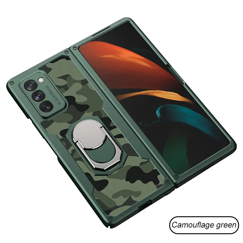 Galaxy Z Fold 3 Foldable Shockproof PC Case with Ring Holder