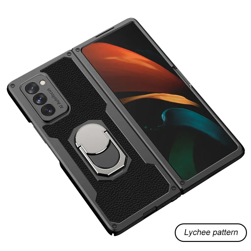 Galaxy Z Fold 3 Foldable Shockproof PC Case with Ring Holder