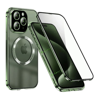 iPhone - Dual Magnetic Alluminium Body Magsafe Glass Case