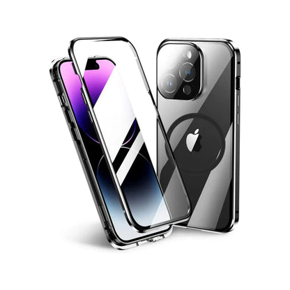 iPhone - Dual Magnetic Alluminium Body Magsafe Glass Case