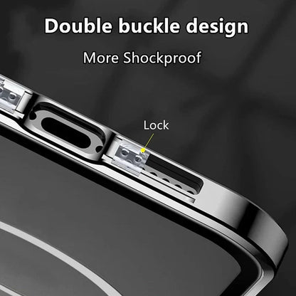 iPhone - Dual Magnetic Alluminium Body Magsafe Glass Case