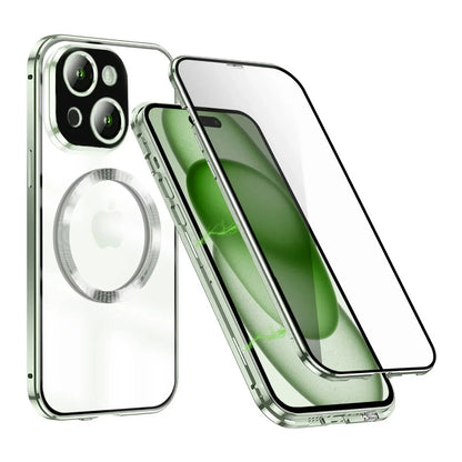 iPhone - Dual Magnetic Alluminium Body Magsafe Glass Case