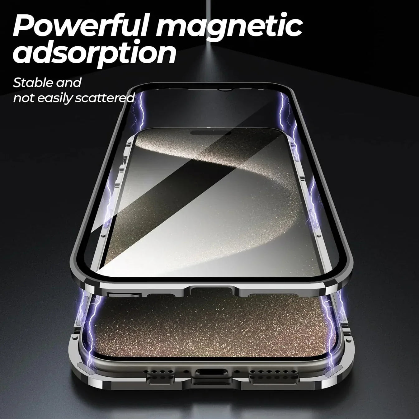 iPhone - Dual Magnetic Alluminium Body Magsafe Glass Case