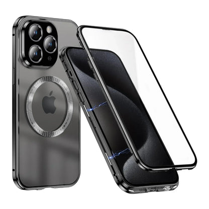 iPhone - Dual Magnetic Alluminium Body Magsafe Glass Case