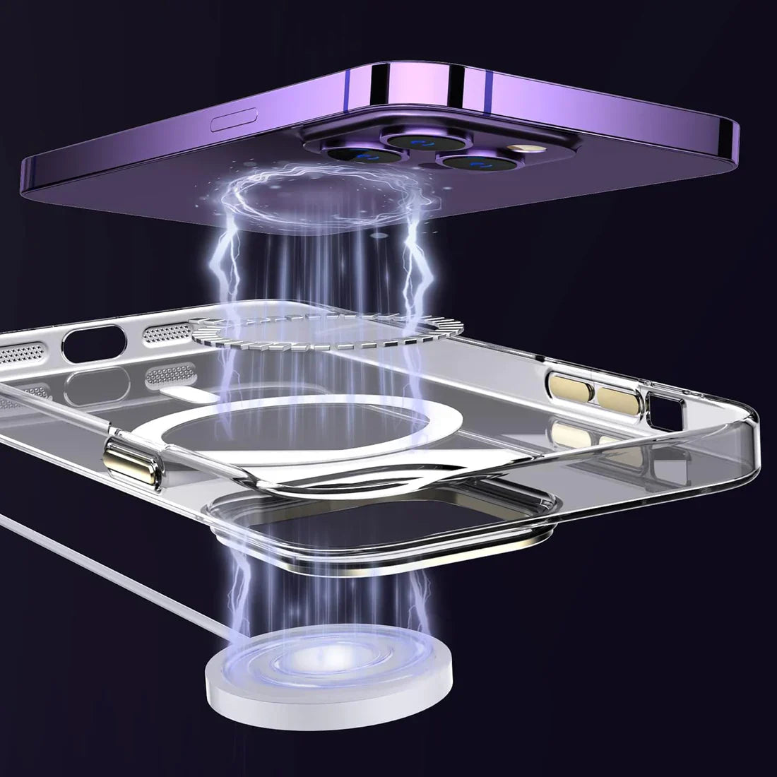 Elegant Transparency Designer MagSafe Case for iPhone 15 Series