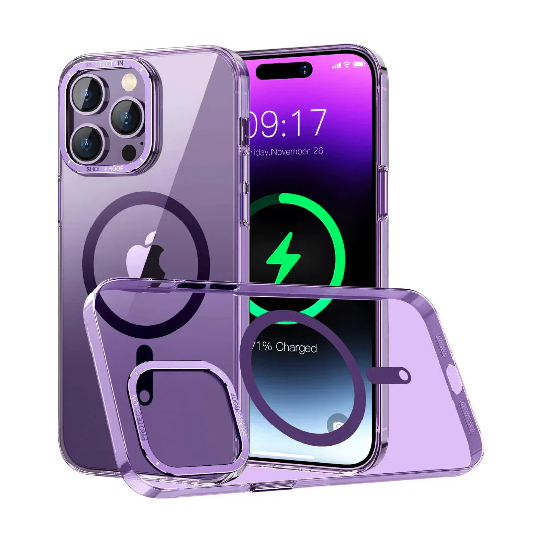 Elegant Transparency Designer MagSafe Case for iPhone 15 Series