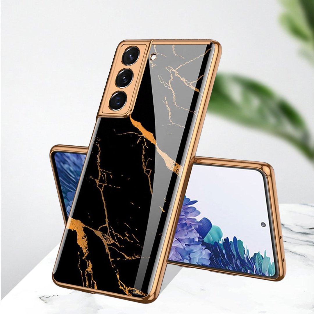 Galaxy S21 Marble Texture Glass Case