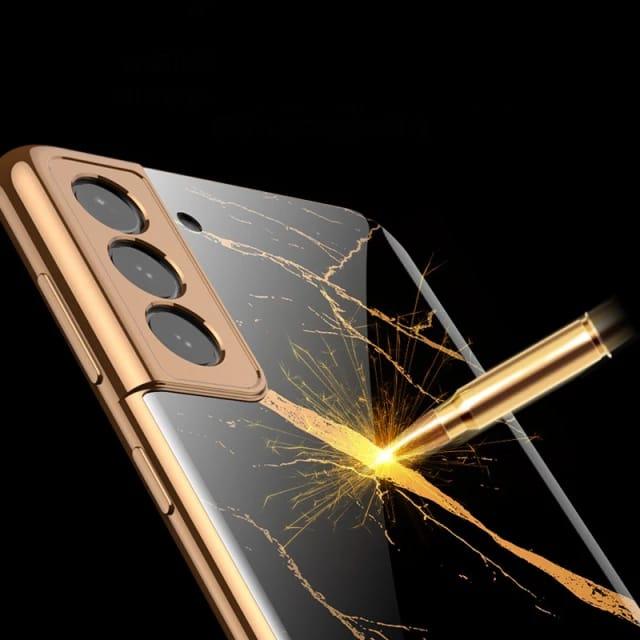 Galaxy S21 Marble Texture Glass Case