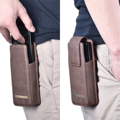 Luxury LEATHER HOLSTER CASE FOR GALAXY Z FOLD SERIES PHONES
