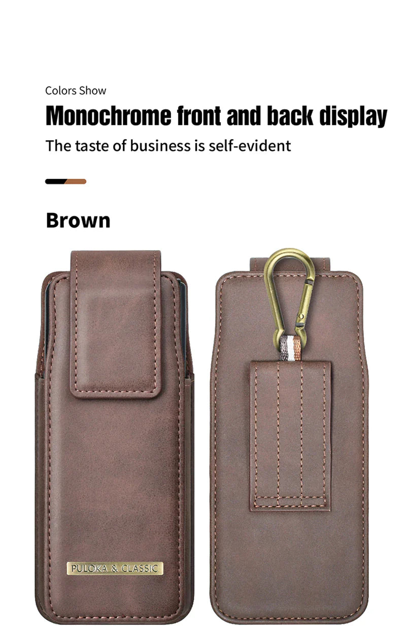 Luxury LEATHER HOLSTER CASE FOR GALAXY Z FOLD SERIES PHONES