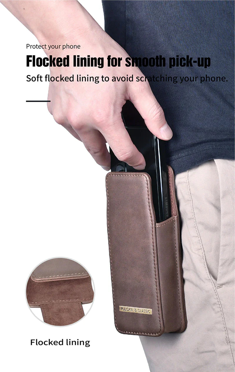 Luxury LEATHER HOLSTER CASE FOR GALAXY Z FOLD SERIES PHONES