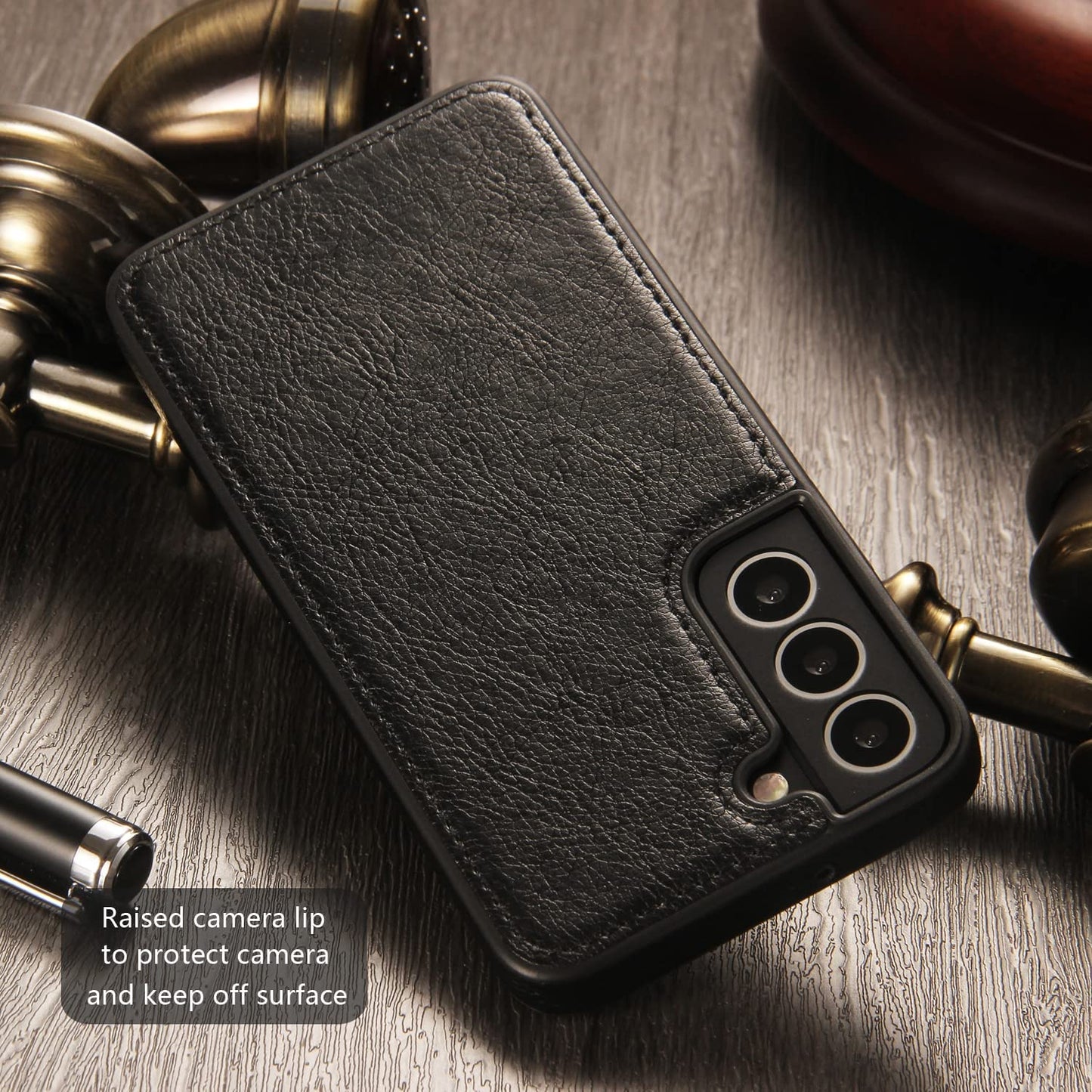 Premium PU Leather Back Cover Case For Galaxy S23 Ultra