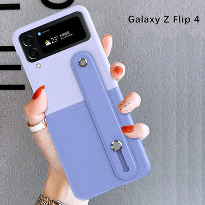 Luxury Stretch Wristband PU Case For Flip 4
