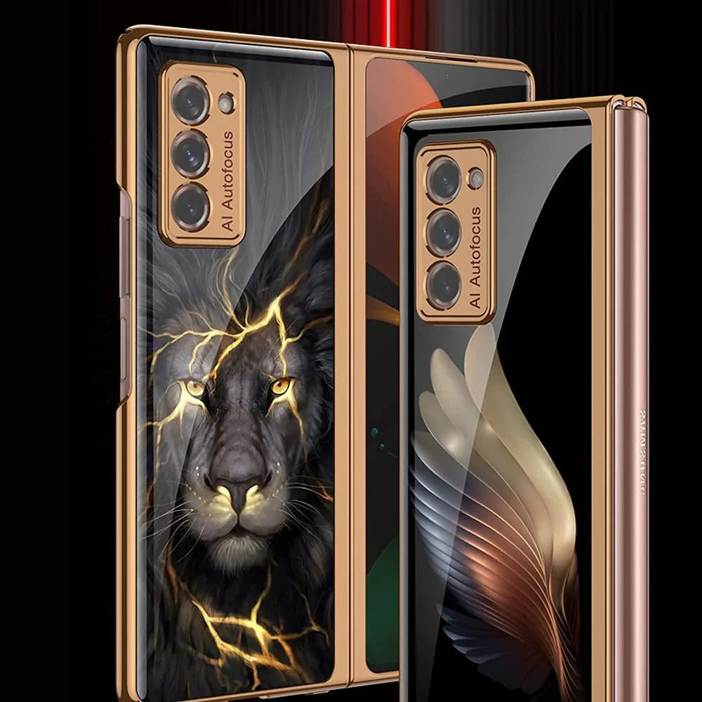 Galaxy Z Fold 2 Lion Pattern Ultra High Protection Glass Cover
