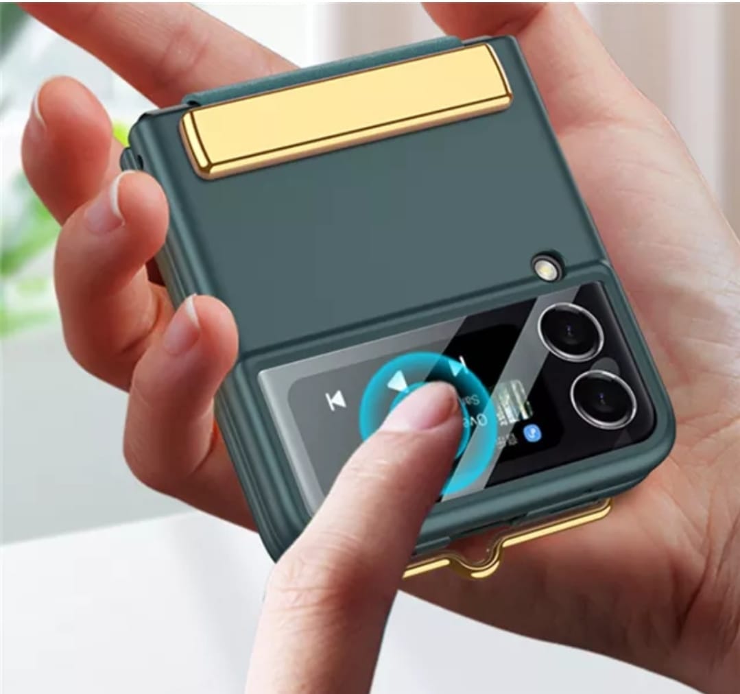 Samsung Galaxy Z Flip 4 with Wristband Shockproof Flip Case Hard