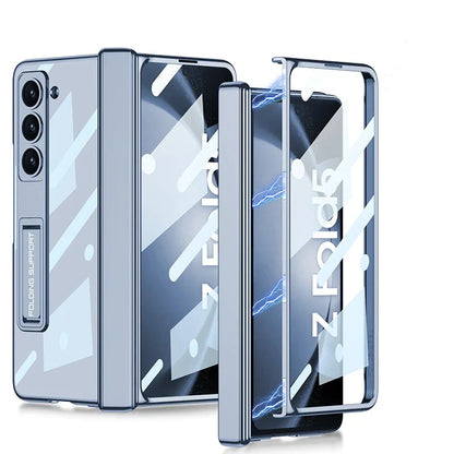 Transparent Magnetic Hinge Case With Stand For Galaxy Z Fold 5
