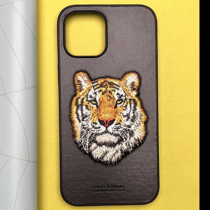 Santa Barbara Leather Tiger Case Cover for Apple iPhone 14 Series