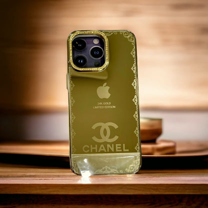 iPhone 13  Series Diamonds Studded Royal Gold Protective Case