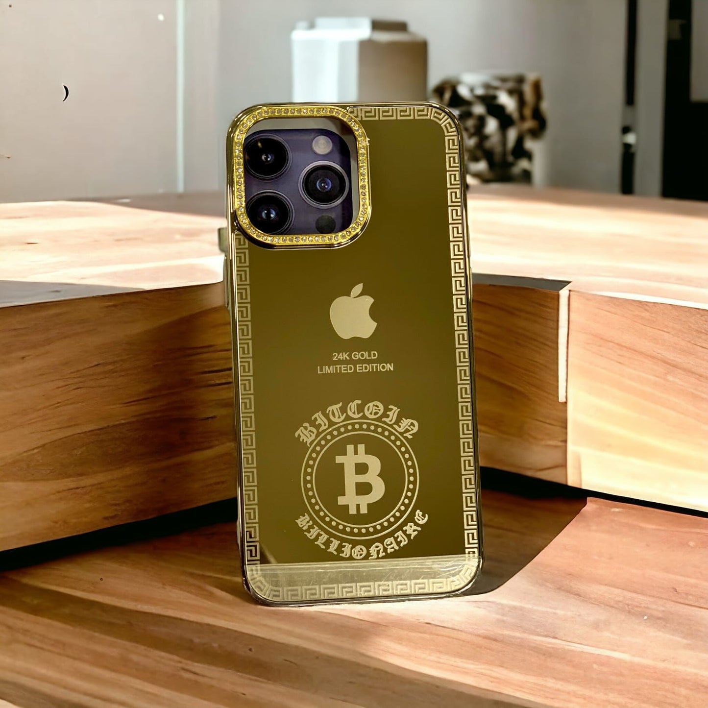 iPhone 13  Series Diamonds Studded Royal Gold Protective Case