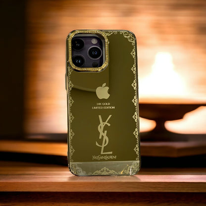 iPhone 13  Series Diamonds Studded Royal Gold Protective Case