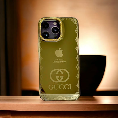 iPhone 13  Series Diamonds Studded Royal Gold Protective Case