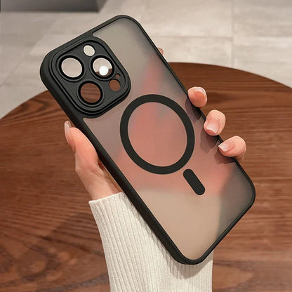 Magnetic Matte Magsafe Translucent Shockproof Case for iPhone Series