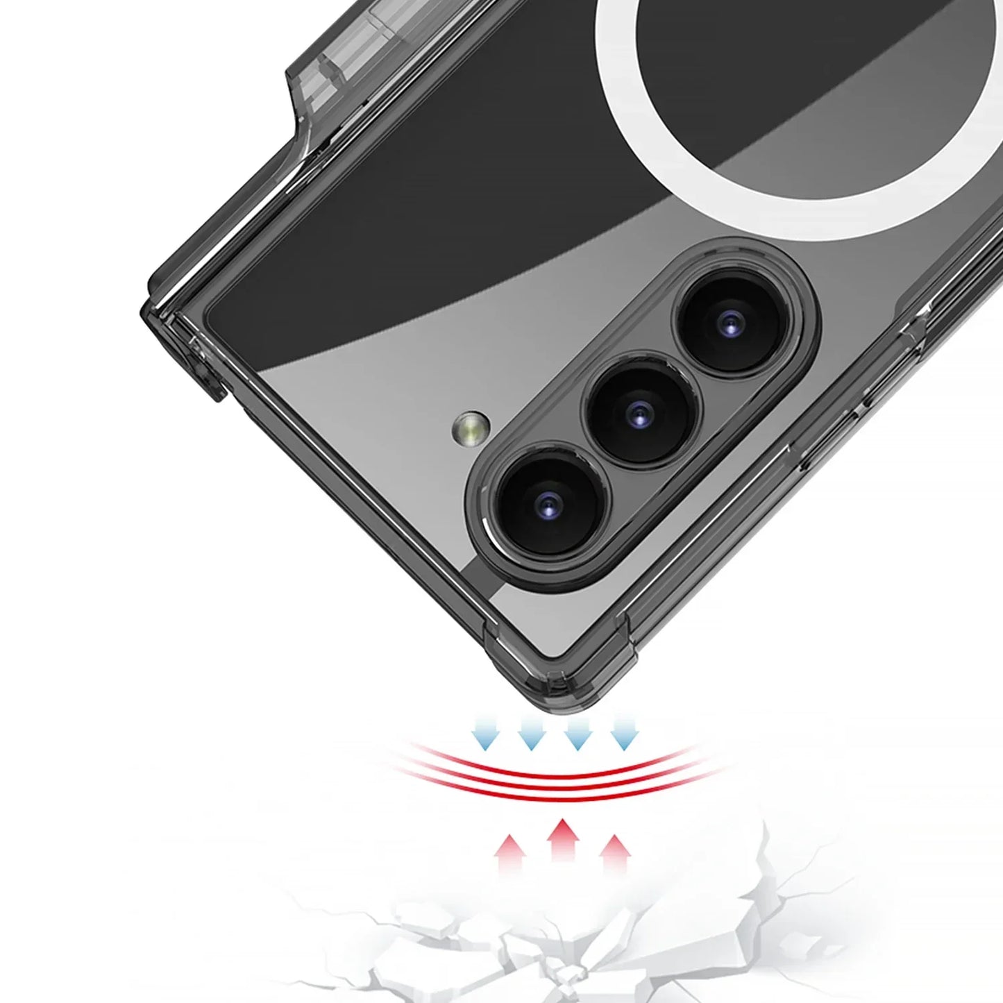 Transparent Shockproof Case With Bracket For Galaxy Z Fold 6