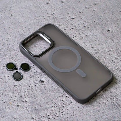 Acrylic Matt Hybrid MagSafe Cover with Camera Stand - Iphone