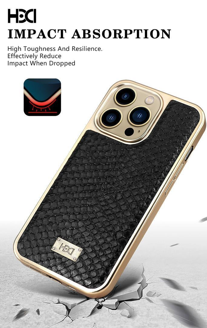 PU Leather Crocodile Pattern Protective Back Case For iPhone Series