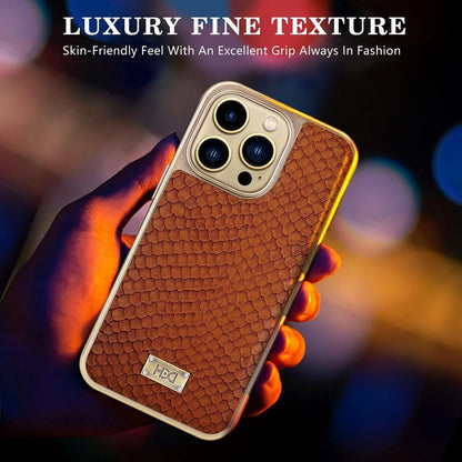 PU Leather Crocodile Pattern Protective Back Case For iPhone Series