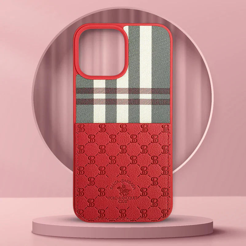 Santa Barbara Polo Club Genuine Leather Back Case/Cover For iPhone 14 Series