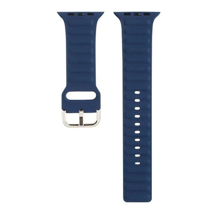 MIDNIGHT BLUE PREMIUM SPORTS SILICONE STRAPS FOR SMART-WATCH SERIES 7/6/5/4/3/2/1/SE (42,44,45MM)