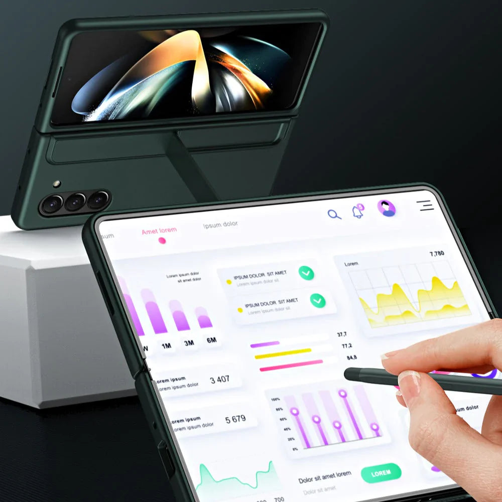 Galaxy Z Fold5 Detachable Pen Holder Hinge Protection Case
