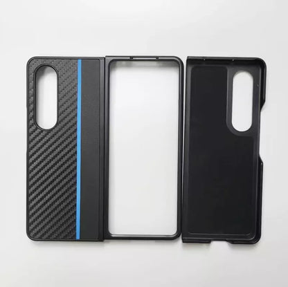 Luxury Carbon Fiber Pattern Phone Cover Samsung Galaxy Z Fold 3