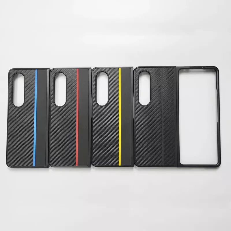 Luxury Carbon Fiber Pattern Phone Cover Samsung Galaxy Z Fold 3