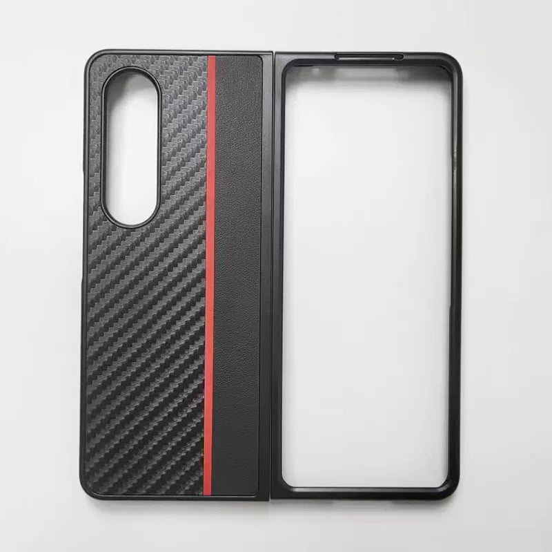 Luxury Carbon Fiber Pattern Phone Cover Samsung Galaxy Z Fold 3