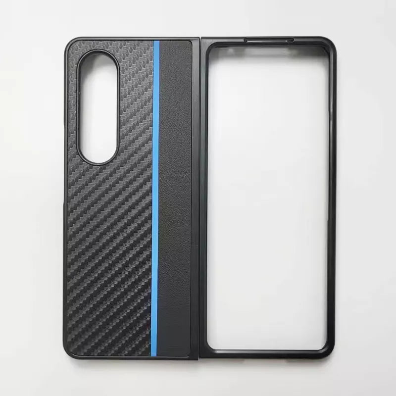 Luxury Carbon Fiber Pattern Phone Cover Samsung Galaxy Z Fold 3
