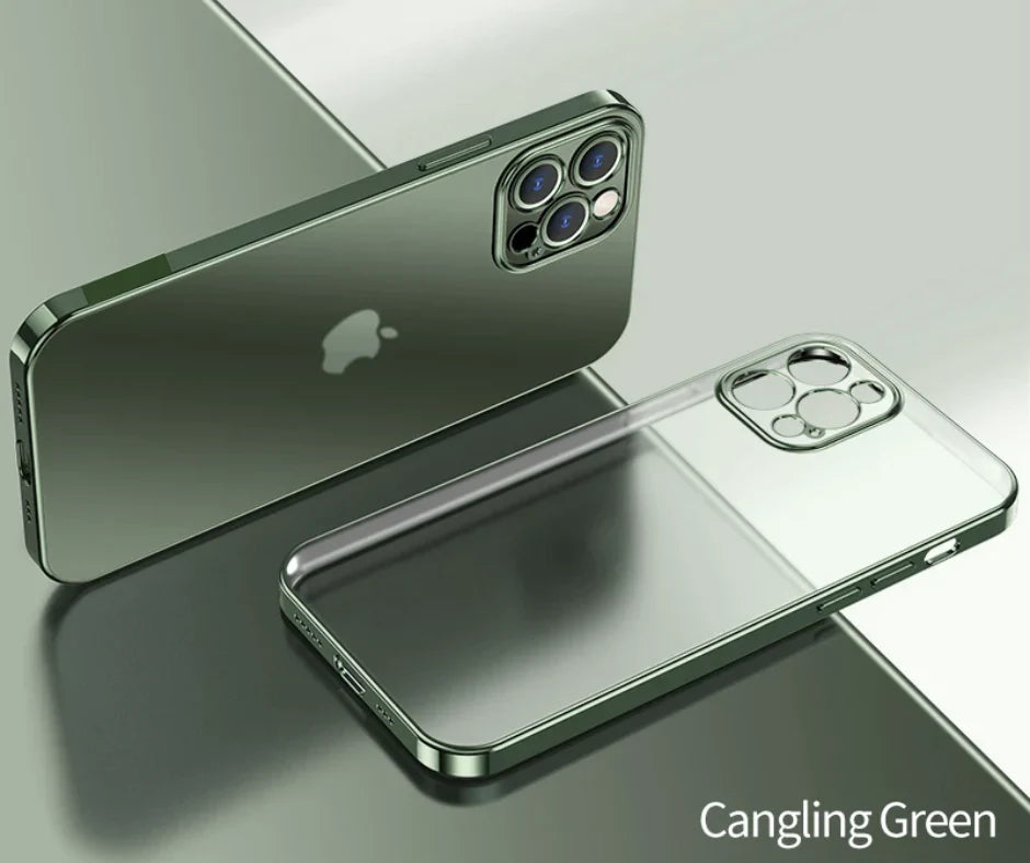 iPhone 12 Series Electroplating Silicone Transparent Glitter Case