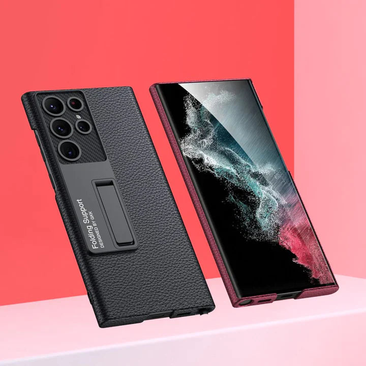 Galaxy S Series  Protective Standing Leather Cover With S Pen Slot