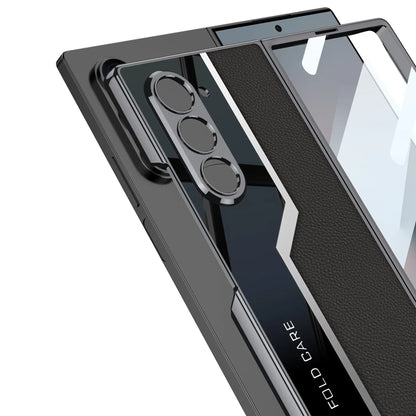 Galaxy Z Fold Series Classic Plain Leather Leather Craft Case