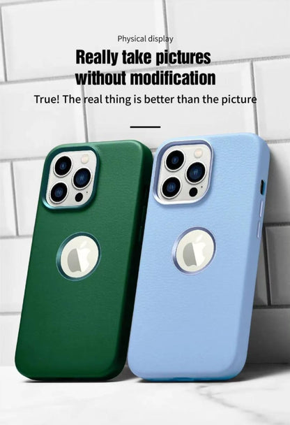 Vegan Leather Case with Logo Cut for iPhone 13 Series