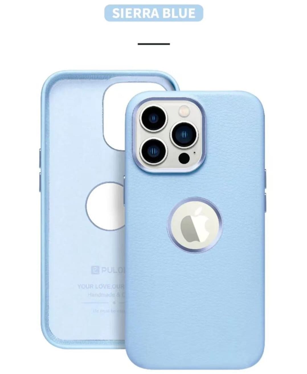 Vegan Leather Case with Logo Cut for iPhone 13 Series