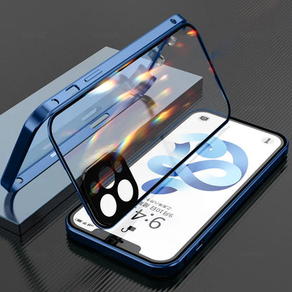 iPhone - Dual Magnetic Alluminium Body Magsafe Glass Case